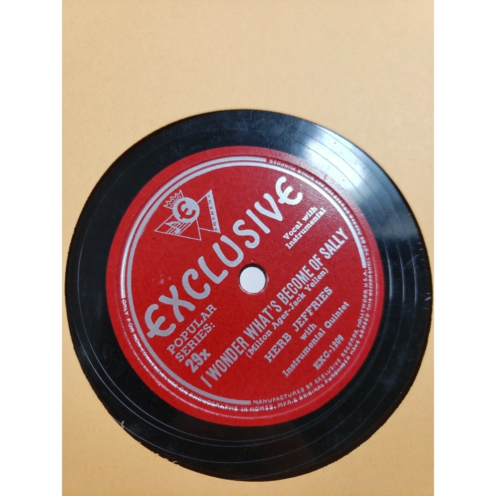 Herb Jeffries - 78rpm Exclusive 29X: Jungle Rose/I Wonder What's... E/E - D3